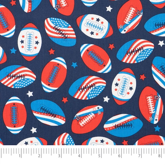SINGER Patriotic Football Cotton Fabric Bundle